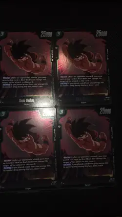 4 × Son Goku Dragon Ball Super Fusion World Promo Card FP-027 NM/M Playset - Image 3