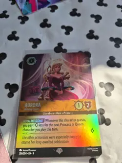 Aurora Holding Court Epic Holo Foil Card 206/204 Fabled Lorcana - Image 2