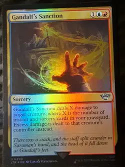 Gandalf's Sanction FOIL , Lord of the Rings , Near M, MTG ,FREE SHIPPING - Image 1