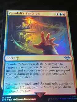 Gandalf's Sanction FOIL , Lord of the Rings , Near M, MTG ,FREE SHIPPING - Image 2