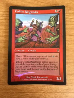 1x FOIL GOBLIN RINGLEADER x1 Apocalypse LP MtG Magic fast secure shipping - Image 1