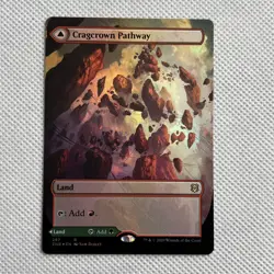 MTG Cragcrown/Timbercrown Pathway BORDERLESS FOIL ZNR #287 NM/Unplayed - Image 1