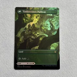 MTG Cragcrown/Timbercrown Pathway BORDERLESS FOIL ZNR #287 NM/Unplayed - Image 4