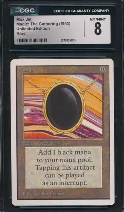 Unlimited Mox Jet CGC 8 Graded Magic MTG (5001) -magicgraders- - Image 1