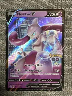 Mewtwo V SWSH223 Pokemon Go Promo Sword & Shield Promo Card Pokemon TCG & Coin - Image 2