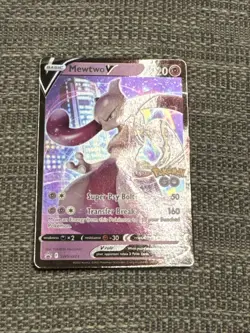 Mewtwo V SWSH223 Pokemon Go Promo Sword & Shield Promo Card Pokemon TCG & Coin - Image 5