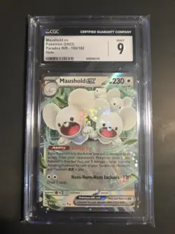 Maushold EX Holo SV04 155/182 Paradox Rift Pokemon Card CGC 9 English Graded - Image 1