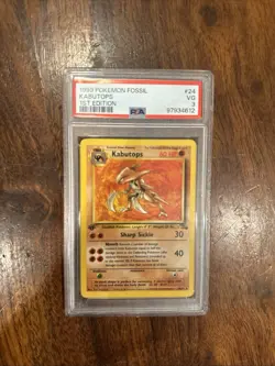 Vintage Pokemon Fossil Kabutops Holo PSA 3 - Image 1