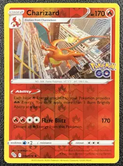 Pokemon TCG Charizard 010/078 Pokemon GO Reverse Holo - Image 1