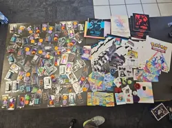 Pokemon TCG Accessories LOT - Coins Dice Sleeves Posters Stickers Players Guide - Image 1