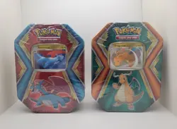 Pokemon TCG Dragonite & Salamence 3 Pack Tin Set 2019 | Factory Sealed - Image 1