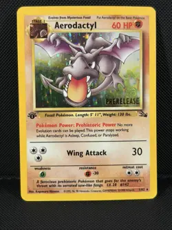 Pokemon TCG Aerodactyl Fossil 1st Edition Holo Prerelease Rare 📈 - Image 1