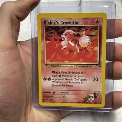 Pokemon TCG Blaine's Growlithe Gym Heroes 62/132 Regular Unlimited Common NM Vtg - Image 1