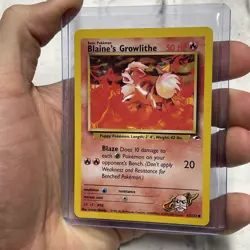 Pokemon TCG Blaine's Growlithe Gym Heroes 62/132 Regular Unlimited Common NM Vtg - Image 2