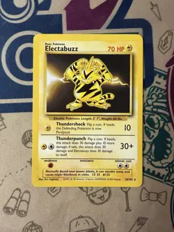 Electabuzz 20/102 Pokemon Base Set Unlimited Rare 1999 - Image 3
