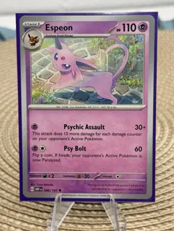 Pokemon TCG Espeon SV03: Obsidian Flames 086/197 Regular Uncommon - Image 1