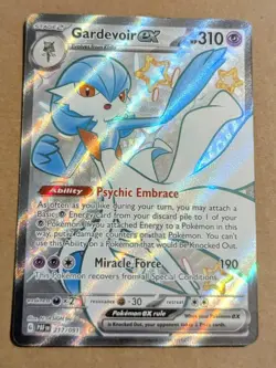 Pokemon TCG Gardevoir EX Full Art Shiny Rare Holo Card 217/091 Paldean Fates - Image 1
