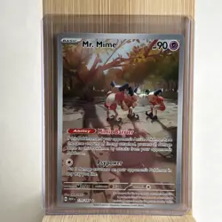 Pokemon TCG Mr. Mime Scarlet & Violet Holo Illustration Card 179/165 - Image 1