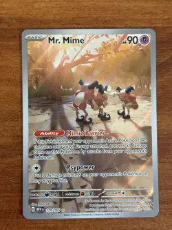 Pokemon TCG Mr. Mime 179/165 Scarlet & Violet Holo Card Illustration NM - Image 1