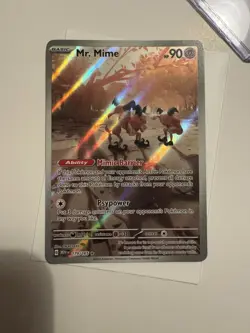 Pokemon TCG Mr. Mime Scarlet & Violet Holo Illustration Card 179/165 - Image 1