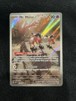 Pokemon TCG Mr. Mime Scarlet & Violet Holo Illustration Card 179/165 - Image 1