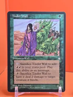 🟢🟢🟢 (4) 1995 MAGIC THE GATHERING TINDER WALL ICE AGE PLAYED 🟢🟢🟢 - Image 2