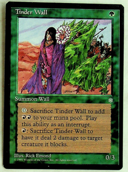 Tinder Wall - Ice Age - 1995 - Magic the Gathering - Image 1