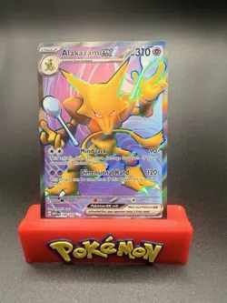 Pokemon TCG Alakazam EX 188/165 Scarlet & Violet 151 Ultra Rare Holo Card NM - Image 1