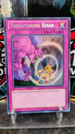 THREATENING ROAR Holo Foil YU-GI-OH Trading TRAP Card LCYW-EN297 - Image 1