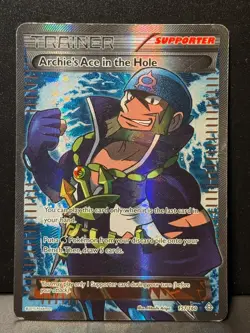 Archie's Ace in the Hole 157/160 XY Primal Clash Full Art Pokemon Card ISL HP1 - Image 1
