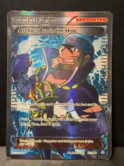 Archie's Ace in the Hole 157/160 XY Primal Clash Full Art Pokemon Card ISL HP1 - Image 2