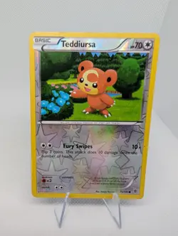 Pokemon Teddiursa Reverse Holo 75/101 PLB Plasma Blast TCG Card - MP - Image 1
