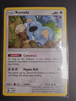 Komala SM41 Cosmos Holo Black Star Promo Pokemon Card LP English S&M 2017 - Image 1