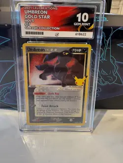 Pokemon TCG Umbreon Gold Star 17/17 Celebrations Card Ace 10 ! - Image 1