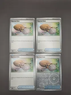 [4x Playset] Sacred Ash 168/182 SV10: Destined Rivals (DRI) Pokemon TCG - Image 1