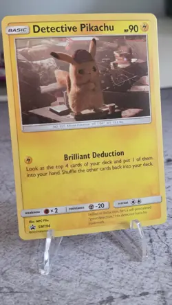 Pokemon TCG Detective Pikachu SM194 Cosmos Holo Black Star Promo 💫 Swirl 💫 NM - Image 1