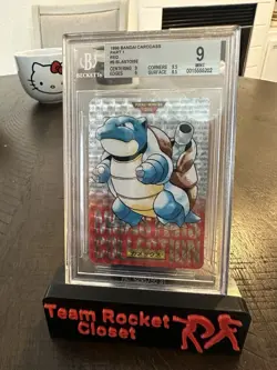 Blastoise Pokemon 1996 Prism Carddass Vending Red Japanese #9 BGS 9 PSA - Image 1