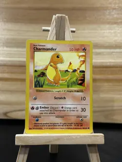 Pokemon Base Set (Shadowless) Common Charmander #046/102 Moderately played - Image 1