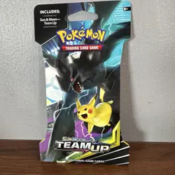 Pokemon TCG Team Up Sleeved Booster Pack Rare Pikachu Zekrom Factory Sealed New - Image 1