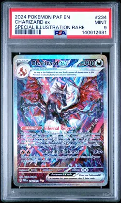 2024 POKEMON PAF EN-PALDEAN FATES SPECIAL ILLUSTRATION RARE CHARIZARD EX PSA 9 - Image 1