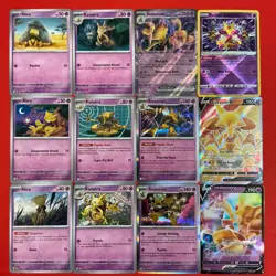 x12 Abra Kadabra Alakazam v Rare Holo Radiant pokemon unique collection - Image 1
