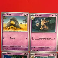 x12 Abra Kadabra Alakazam v Rare Holo Radiant pokemon unique collection - Image 2