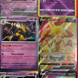 x12 Abra Kadabra Alakazam v Rare Holo Radiant pokemon unique collection - Image 5
