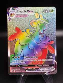 Pokemon Battle Styles FLAPPLE VMAX Rainbow Secret Rare Full Art #164/163 - Image 1