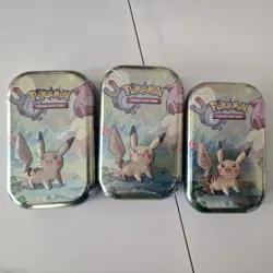 Pokemon TCG: 3 x Pikachu Kanto Friends Mini Tins - SEALED - Image 1