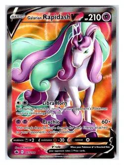 Pokemon TCG - Galarian Rapidash V (Full Art) - SWSH06: Chilling Reign 167/198 Ul - Image 1