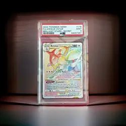 2022 Pokemon Brilliant Stars FA/Arceus VSTAR 176/172 Secret Full Art PSA 9 Mint - Image 1