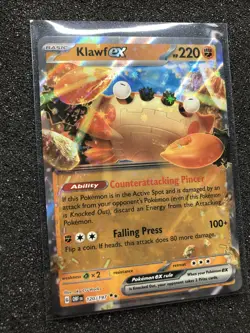 Pokemon TCG Klawf ex 120/197 Double Rare Scarlet & Violet Obsidian Flames - Image 2