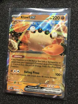 Pokemon TCG Klawf ex 120/197 Double Rare Scarlet & Violet Obsidian Flames - Image 3