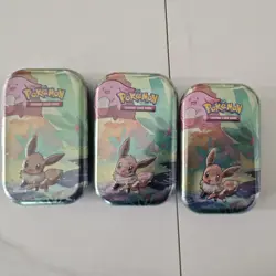 Pokemon TCG: 3 x Eevee Kanto Friends Mini Tins - SEALED - Image 1